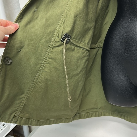 Men's Green Military Style Jacket Vtg 60's Vietnam War US Army Sateen Jacket - Picture 5 of 9
